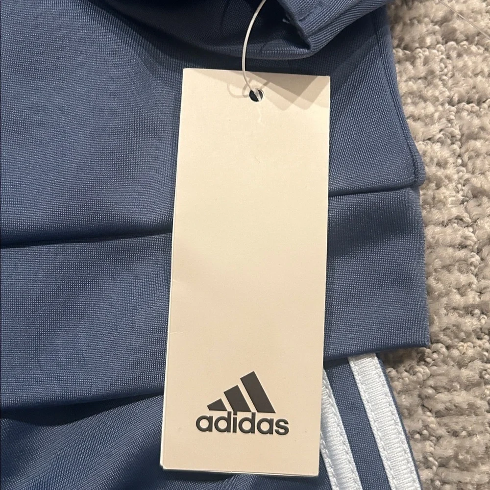 Adidas Youth Blue Tracksuit with White Stripes 24M